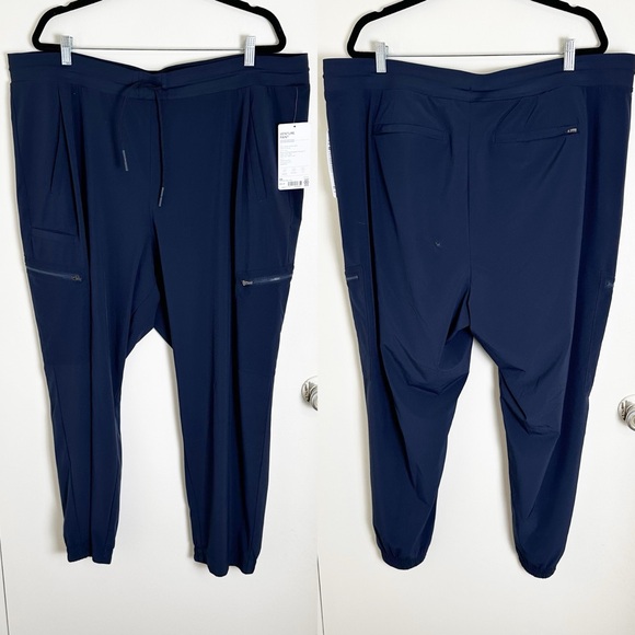New Athleta Venture Pants Navy Blue Cargo Jogger 22 - Picture 2 of 7